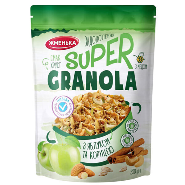 Zhmenka Granola with Honey and Apple Cinnamon 250g $2.00