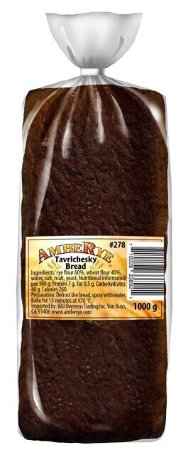 Pre -Baked AmbeRye Tavrichesky Dark Bread $2.00