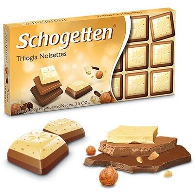 ​Schogetten Trilogia Noisettes chocolate 100g $1.40