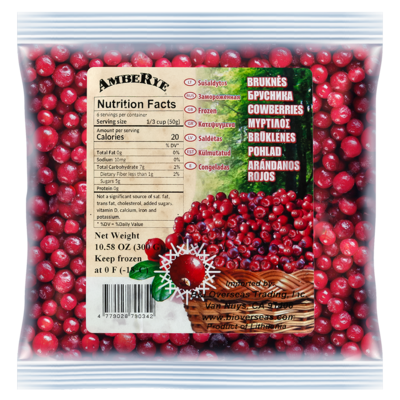 AmbeRye Cowberries (Brusnika) Deep Frozen 300g 30cs $2.00