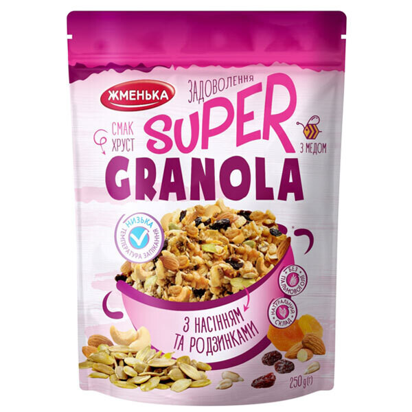 Zhmenka Granola with Seeds and Raisins 250g $2.00