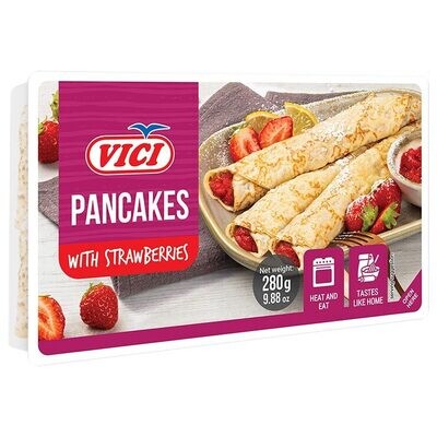 Vici Pancakes with Strawberry filling $1.80