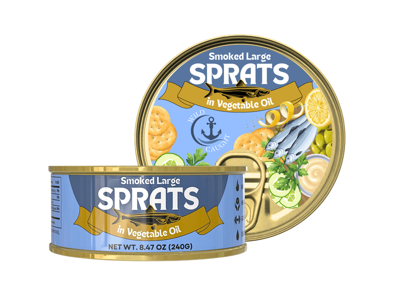 Smoked Sprats in Oil 240g 24cs  $1.95