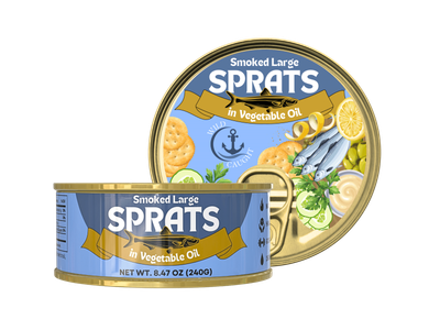 Smoked Sprats in Oil 240g 24cs  $1.95
