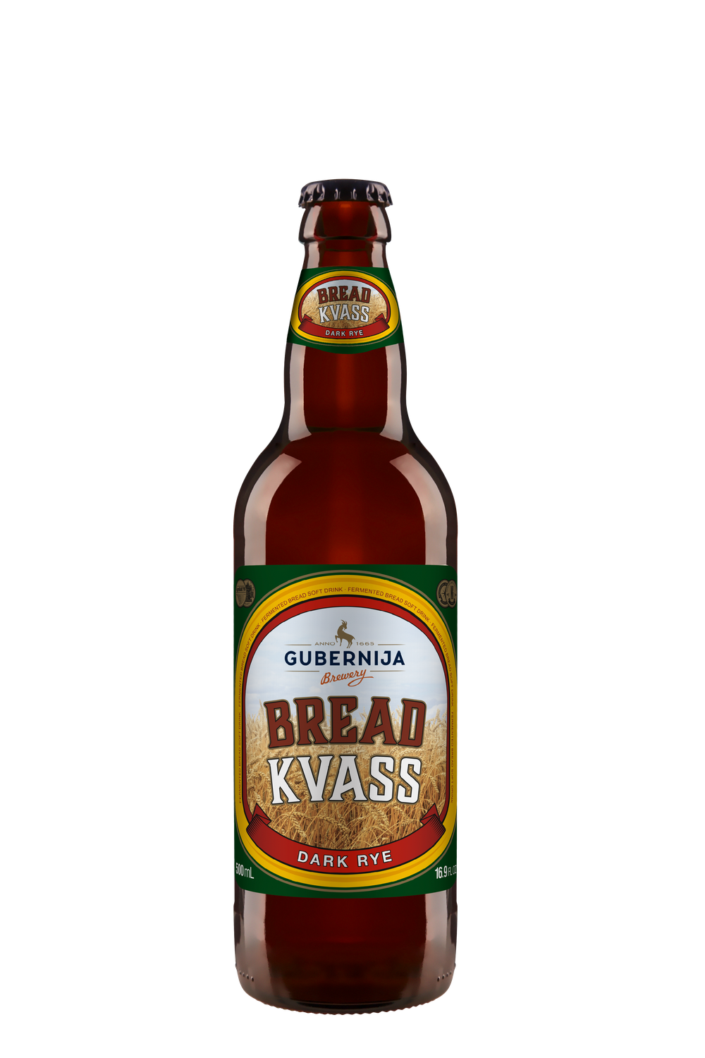 Gubernija Kvass Naturally Carbonated Soft Drink 500ml Bottle $1.65 new