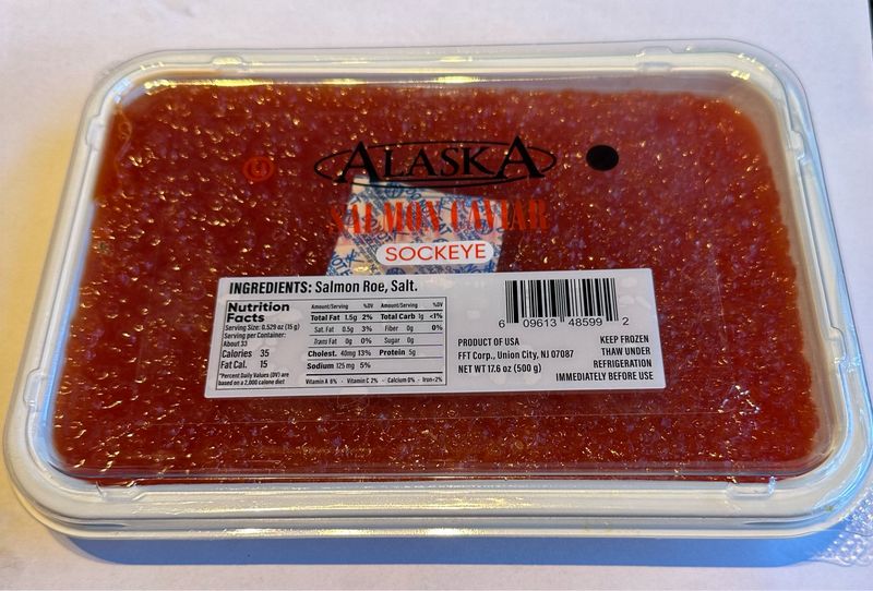 Sockeye Caviar “Alaska” $29.00 Lb