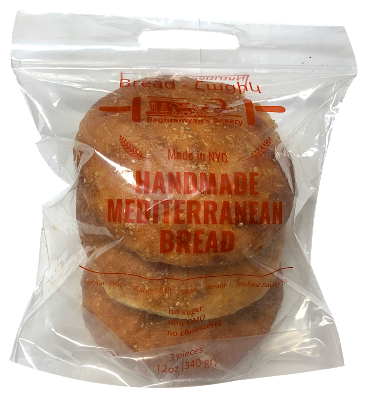 Hand made Mediterranean Bread 3 pcs $2.40