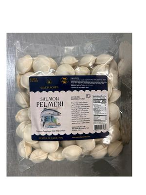 SALMON PELMENI Fabulous Dumplings With Wild Salmon $8.95