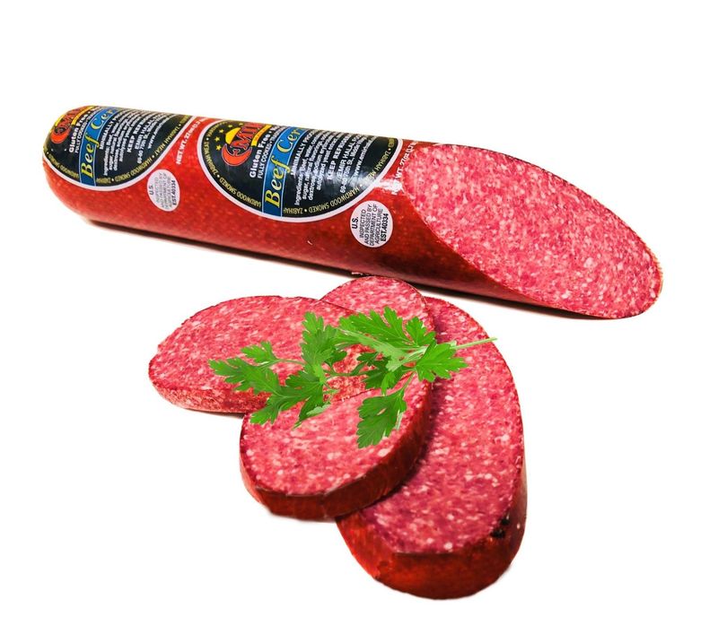 Premium HALAL Smoked Beef French Cervelat long by lb $8.95