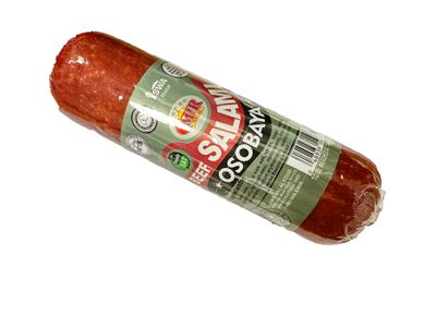 Premium HALAL Smoked Beef Hard Salami short “OSOBAYA” by lb $8.50