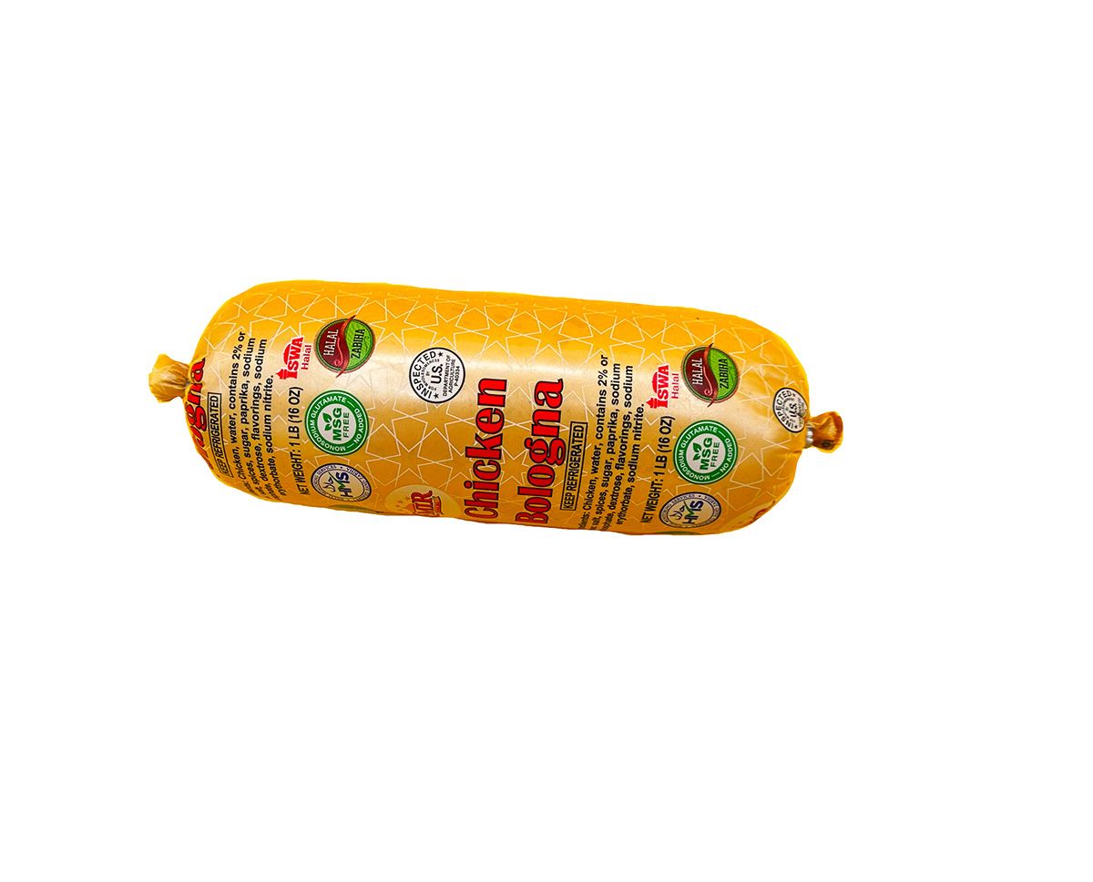 Premium HALAL cooked Chicken Bologna short by lb $5.90