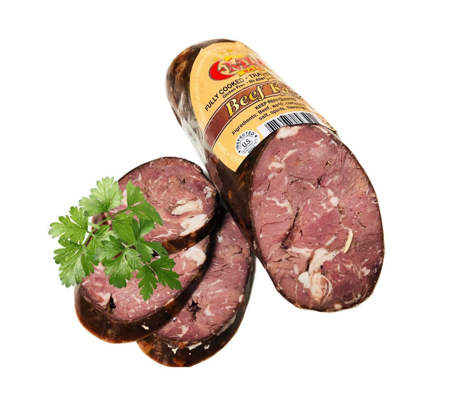 Premium HALAL cooked Beef Chunky Sausage &quot;KAZY&quot; by lb $9.45