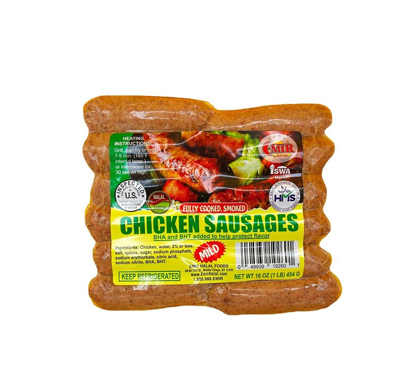 Premium HALAL Chicken Sausage MILD 12pcs/1lb $7.15