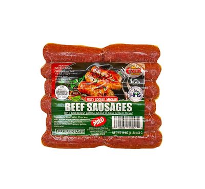 Premium HALAL Beef Sausage MILD 12pcs/1lb $8.95