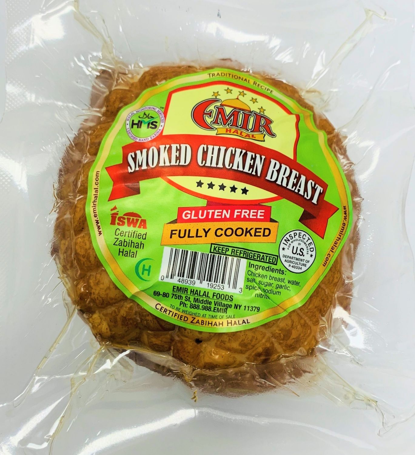 Premium HALAL Smoked Chicken Breast  by lb $9.10