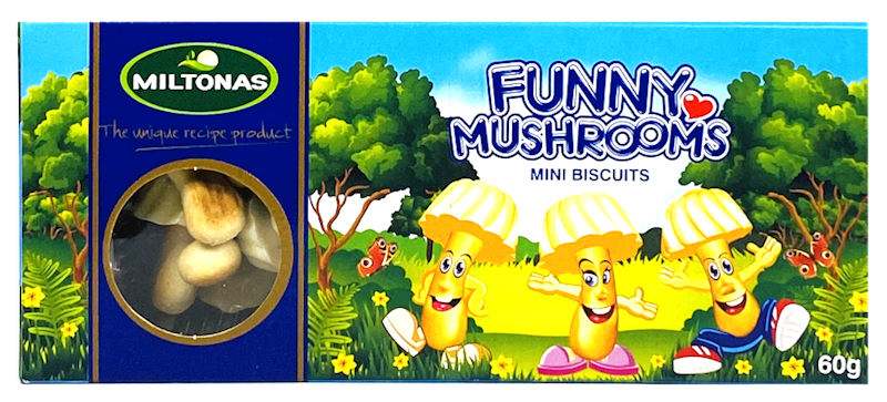 Miltonas White Chocolate Flavored Funny Mushrooms Cookies $1.30