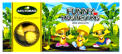 Miltonas Banana Flavored Funny Mushrooms Cookies $1.30