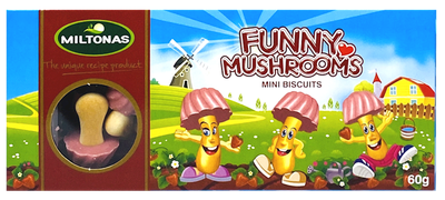 Miltonas Strawberry Flavored Funny Mushrooms Cookies $1.30