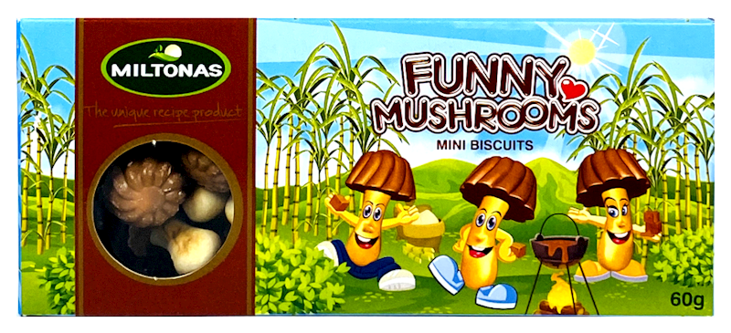 Miltonas Caramel Flavored Funny Mushrooms Cookies $1.30