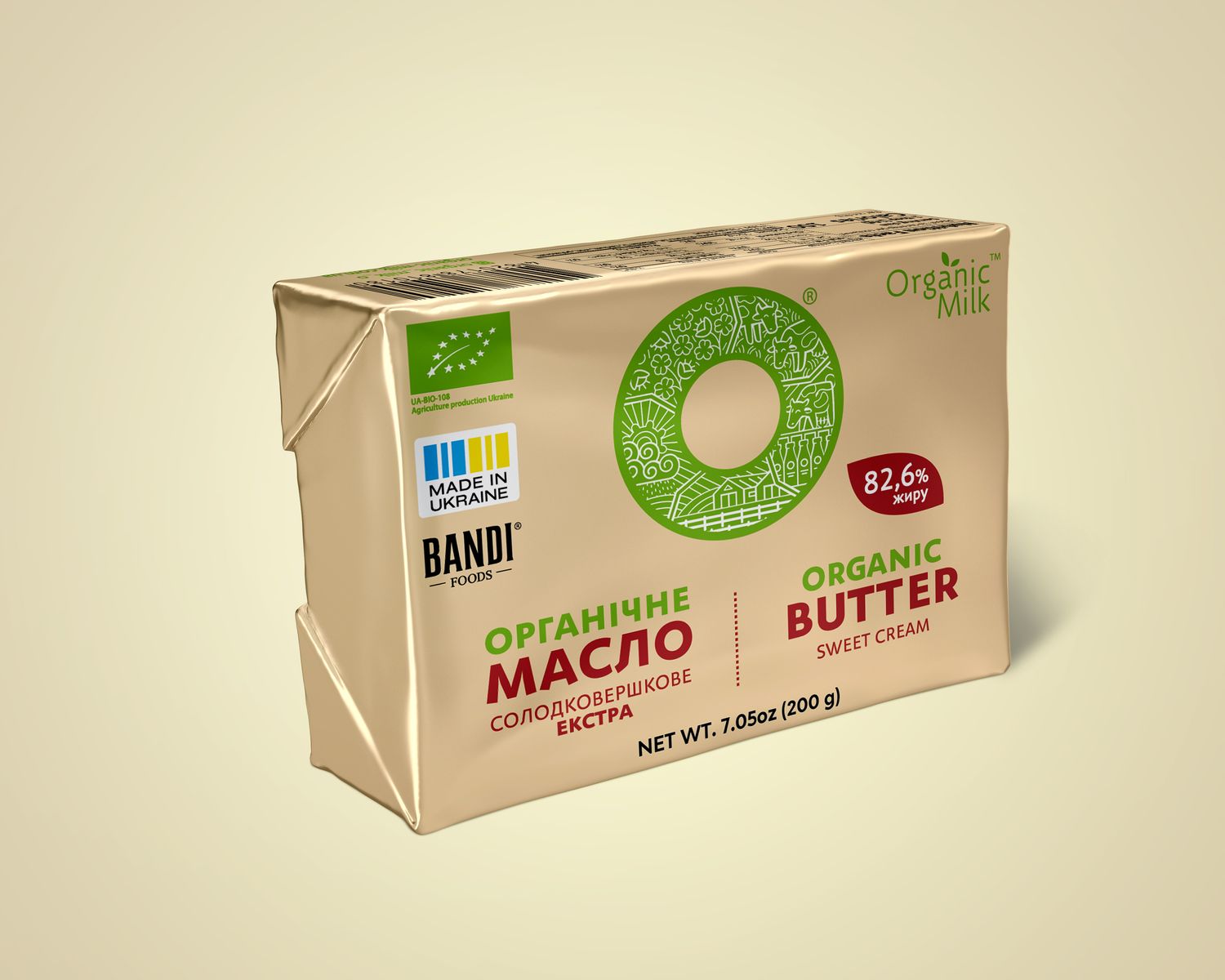 Organic Sweetcream Butter 82.6% $3.75