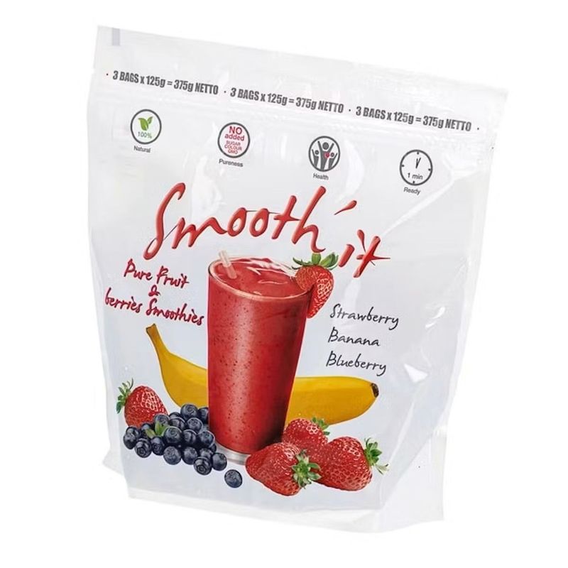 Smoothie - Strawberry, Banana, Wild Blueberries $3.30