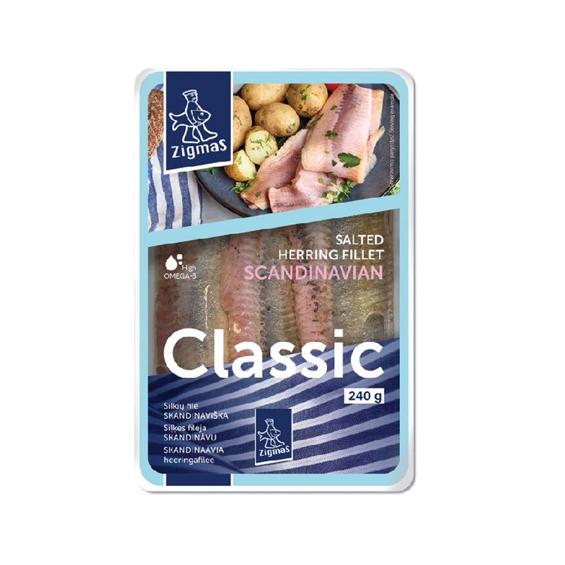 Zigmas Scandinavian Herring Fillet Traditional in Oil 240g $2.85