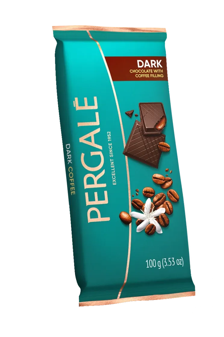 Dark Chocolate With Coffee Filling Pergale 85g $2.15