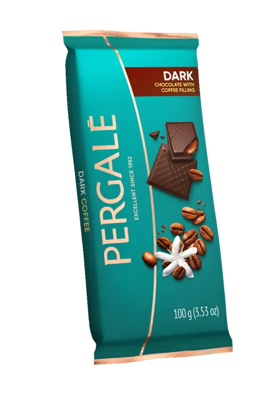 Dark Chocolate With Coffee Filling Pergale 85g $2.15