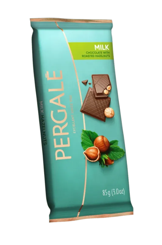 Milk Chocolate Pergale With Whole Hazelnuts 100g $2.40