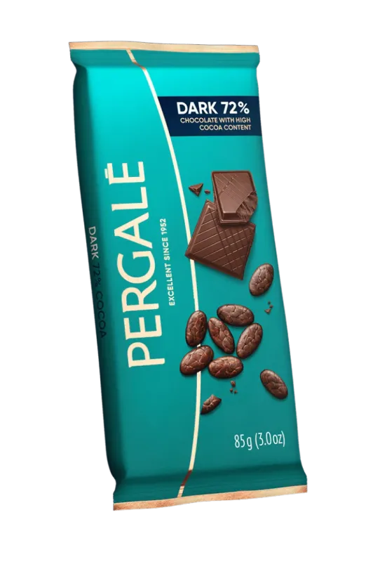 Dark Chocolate Pergale 72% 85g $2.80