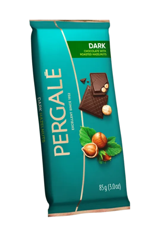 Dark Chocolate Pergale With Whole Hazelnuts 85g $2.50