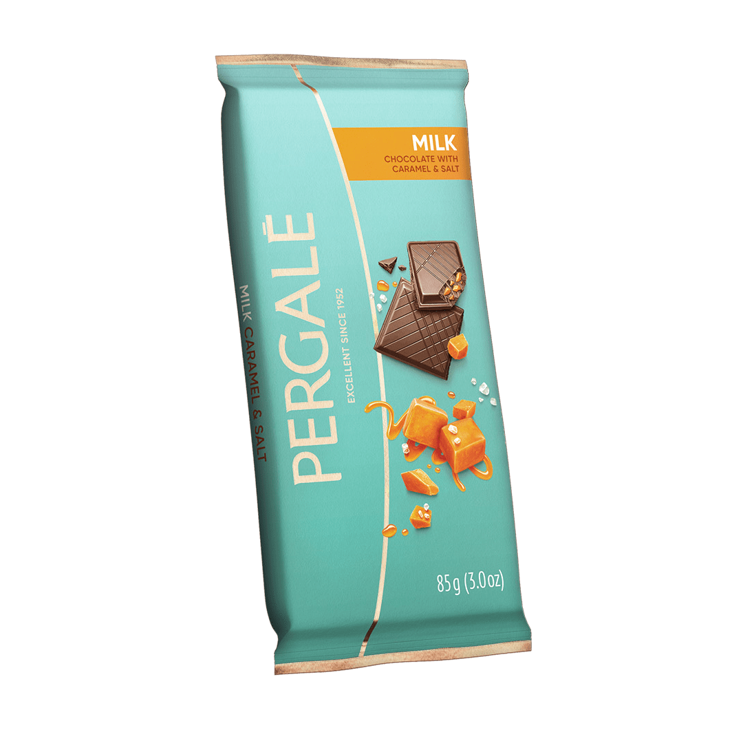 Pergale  Milk Chocolate with  Crispy Caramel and Salt $2.40