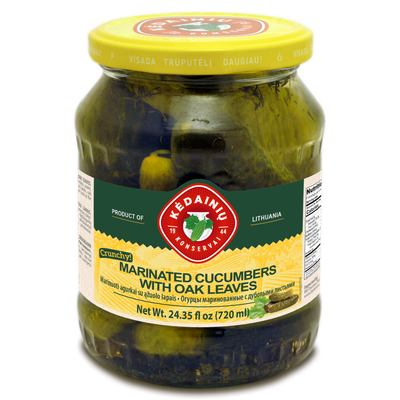 Kedainiu Whole Cucumbers With Oak Leaves 720gml  $3.10