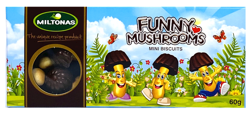 Miltonas Milk Chocolate Flavored Funny Mushrooms Cookies $1.30