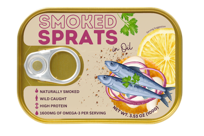 Smoked Sprats in Oil 100g 12cs  $1.40
