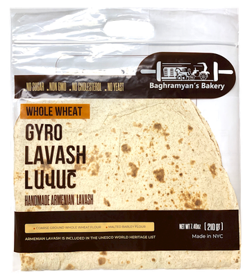 Gyro Lavash Whole Wheat 210g $2.95