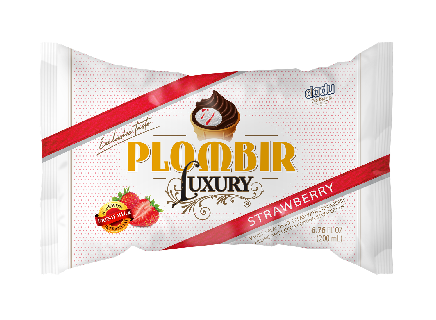Luxury Strawberry Ice Cream $1.90