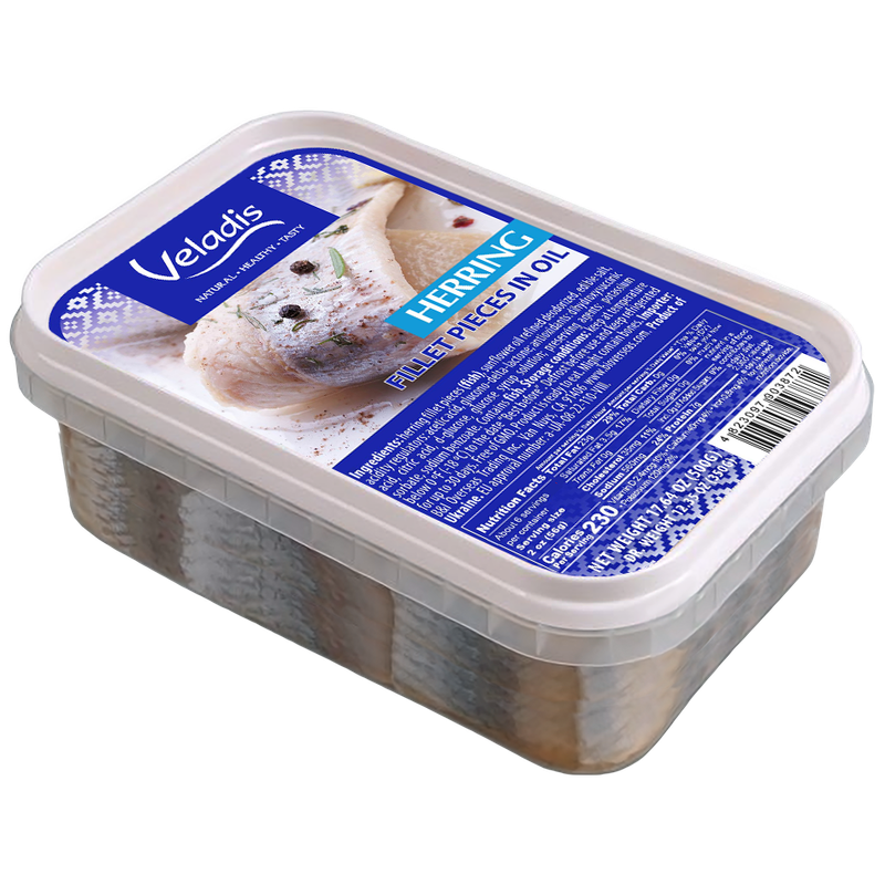 Herring in oil "KAZATCKAYA" Veladis 500g $3.95