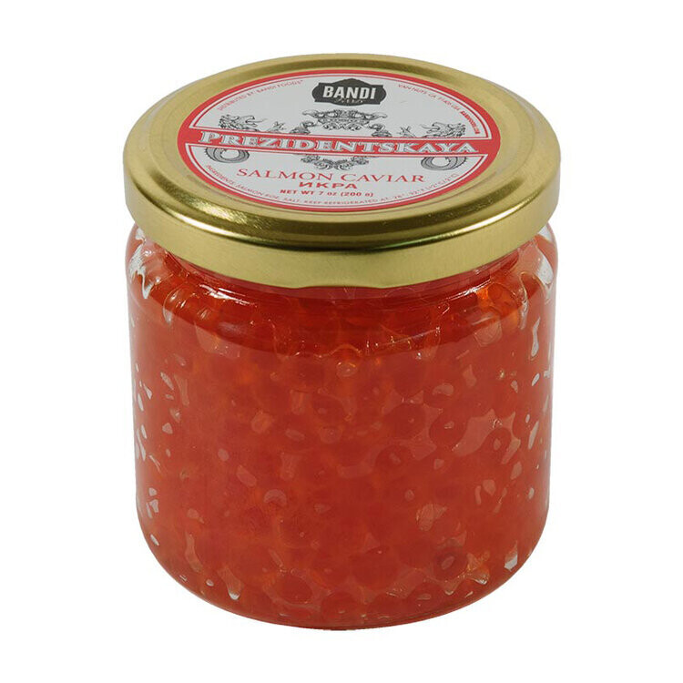 Bandi Prezidentskaya Salmon Caviar in Glass Jar 7oz $24.00 new
