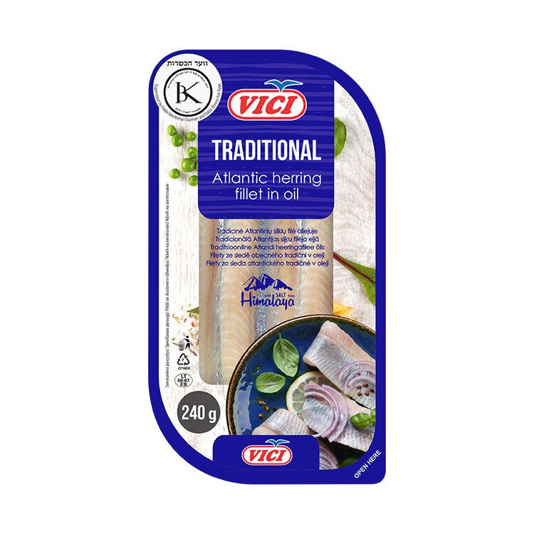 Vici Herring Fillet Traditional in Oil 240g $2.50