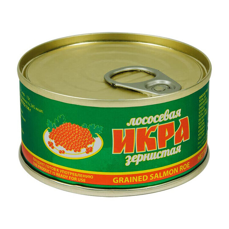 Red Salmon Caviar Roe in Can with Easy Opener 114g $9.40