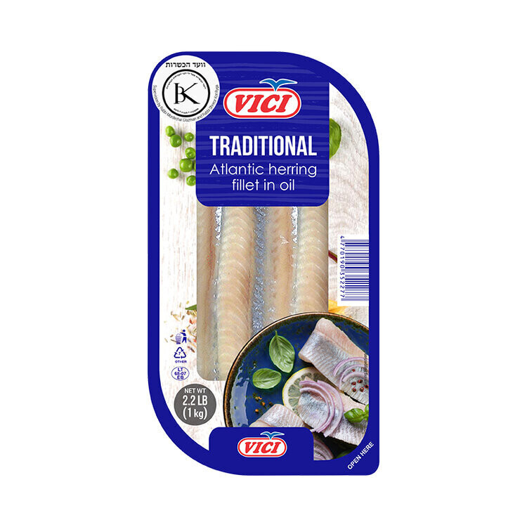 Vici Herring Fillet Traditional in Oil 1000g $8.60
