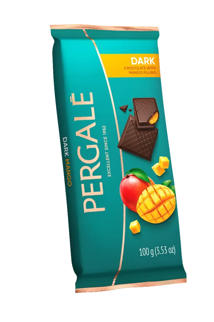 Dark Chocolate Pergale With Mango Filling $15.0