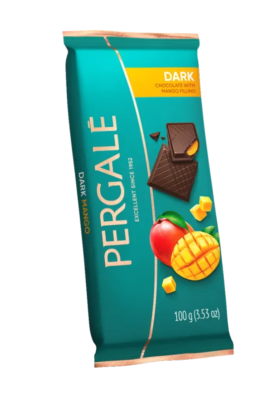 Dark Chocolate Pergale With Mango Filling $15.0
