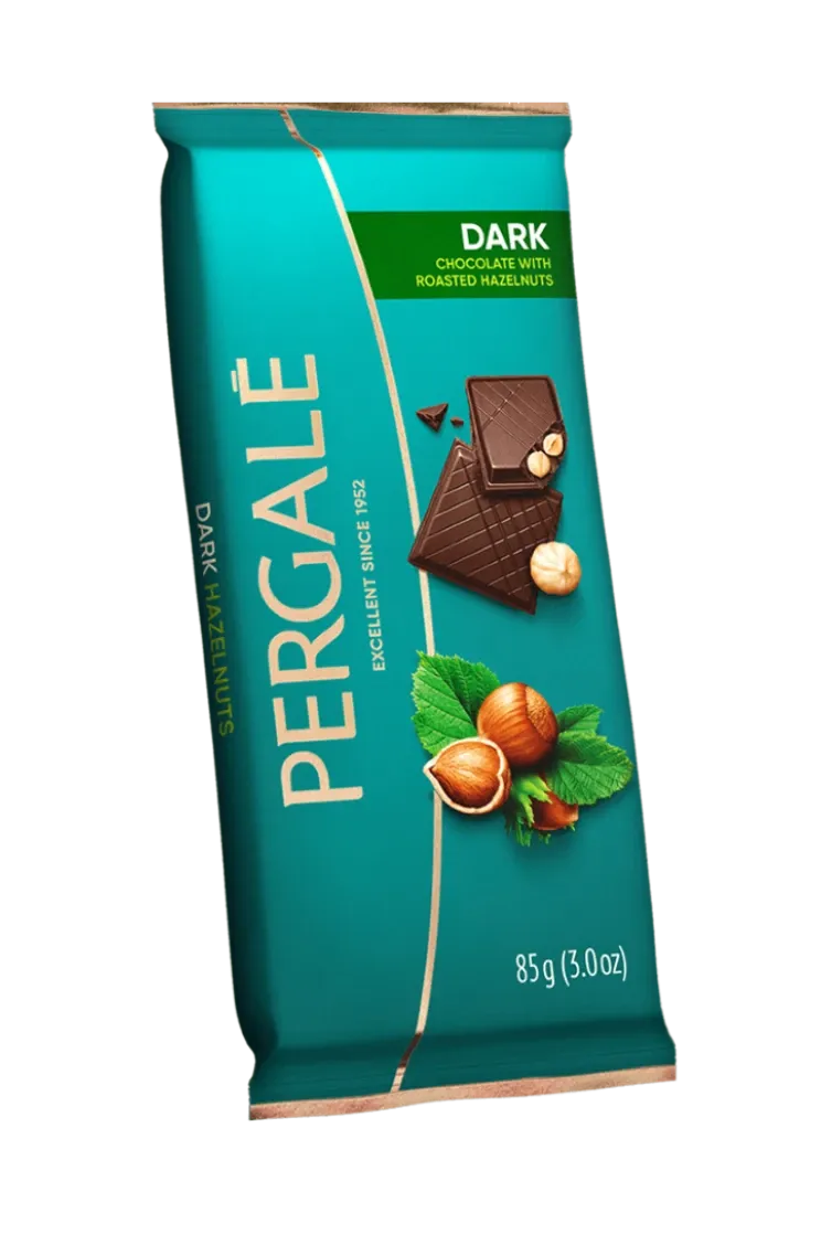 Dark Chocolate Pergale With Whole Hazelnuts 85g $2.10