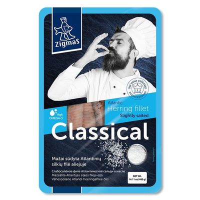 Classical Zigmas Herring Fillet Traditional in Oil 400g $4.15