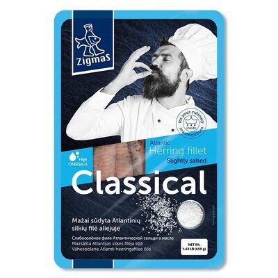 Classical Zigmas Herring Fillet Traditional in Oil 650g $5.95