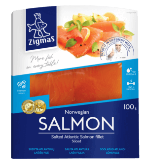 Salted sliced Salmon Fillet ICECO 100g $4.95
