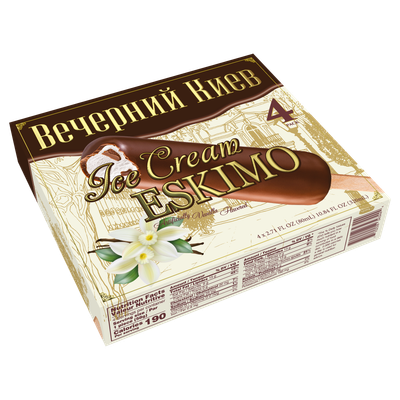 Vecherniy Kiev Eskimo Vanilla ice cream 80ml 4-pack $0.50 Promo!!!