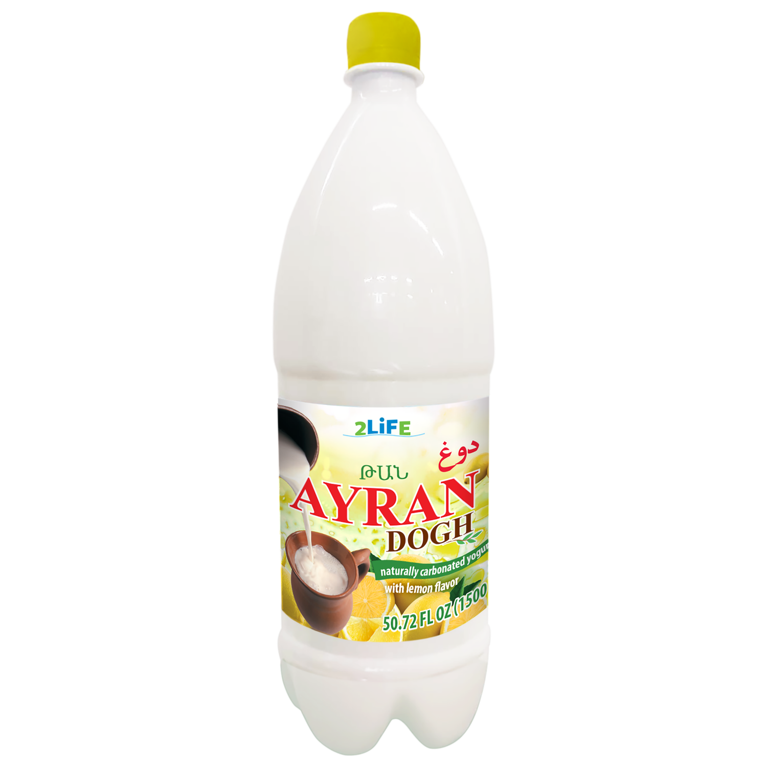 Ayran Naturally Carbonated  Lemon Flavor Yogurt Drink 1500ml $4.30